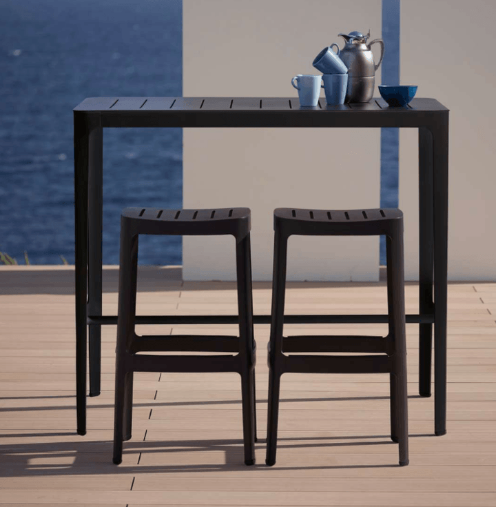 Cut Bar Stool High - Cane Line - Outdoor Furniture - White - HORNE