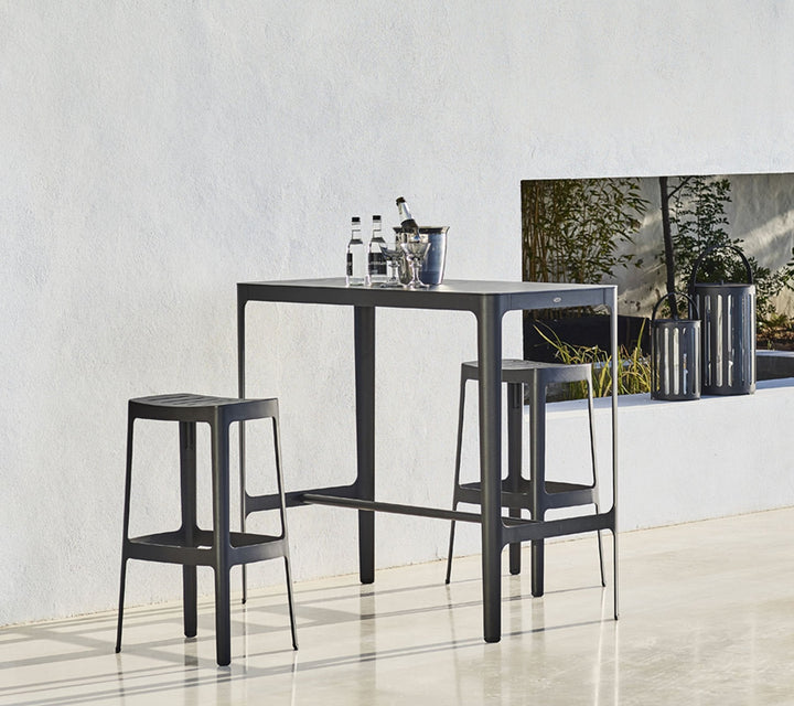Cut Bar Stool High - Cane Line - Outdoor Furniture - White - HORNE