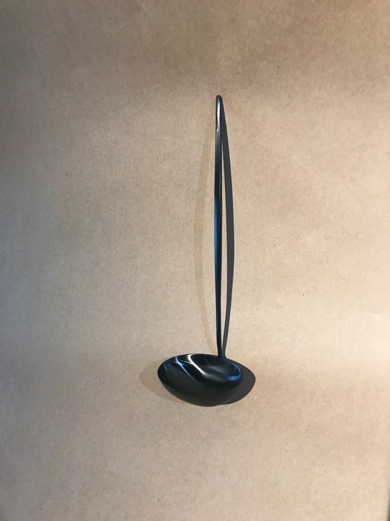 Cutipol Moon Soup Ladle - Brushed Black - Cutipol - Flatware + Serving Pieces - HORNE