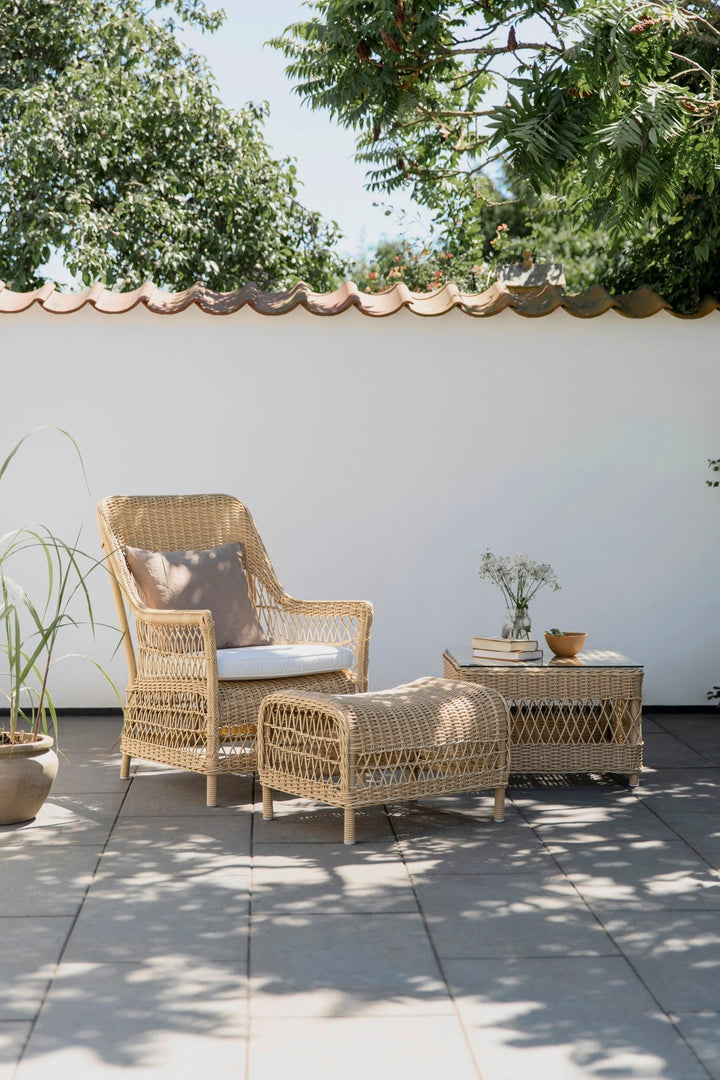 Dawn Lounge Chair - Exterior - Sika Design - Outdoor Furniture - Natural - Tempotest Canvas White - HORNE