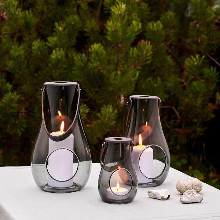 Design with Light Lantern - Smoke - Holmegaard - Candle Holders - 9.8" - HORNE