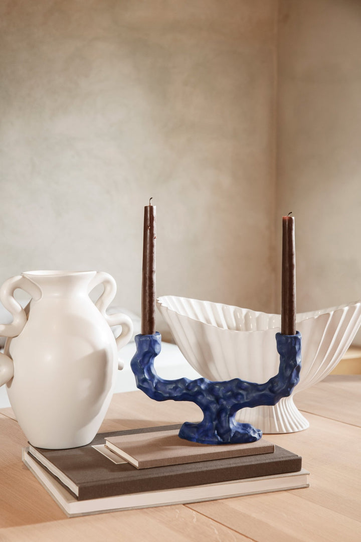 Dito Candle Holder - Double - Ferm Living - Candle Holders - Dark Brown - HORNE