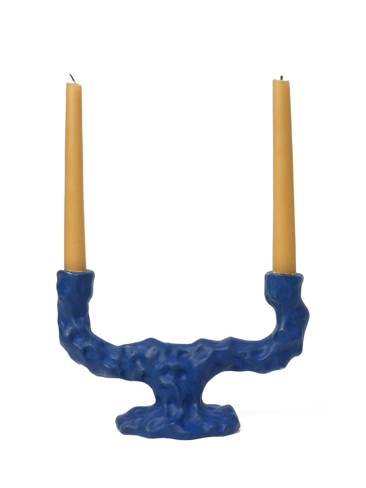 Dito Candle Holder - Double - Ferm Living - Candle Holders - Dark Brown - HORNE