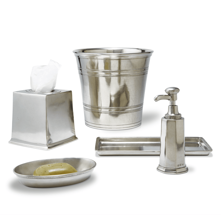 Dolomiti Square Tissue Box Cover - Match Pewter - Bath - HORNE