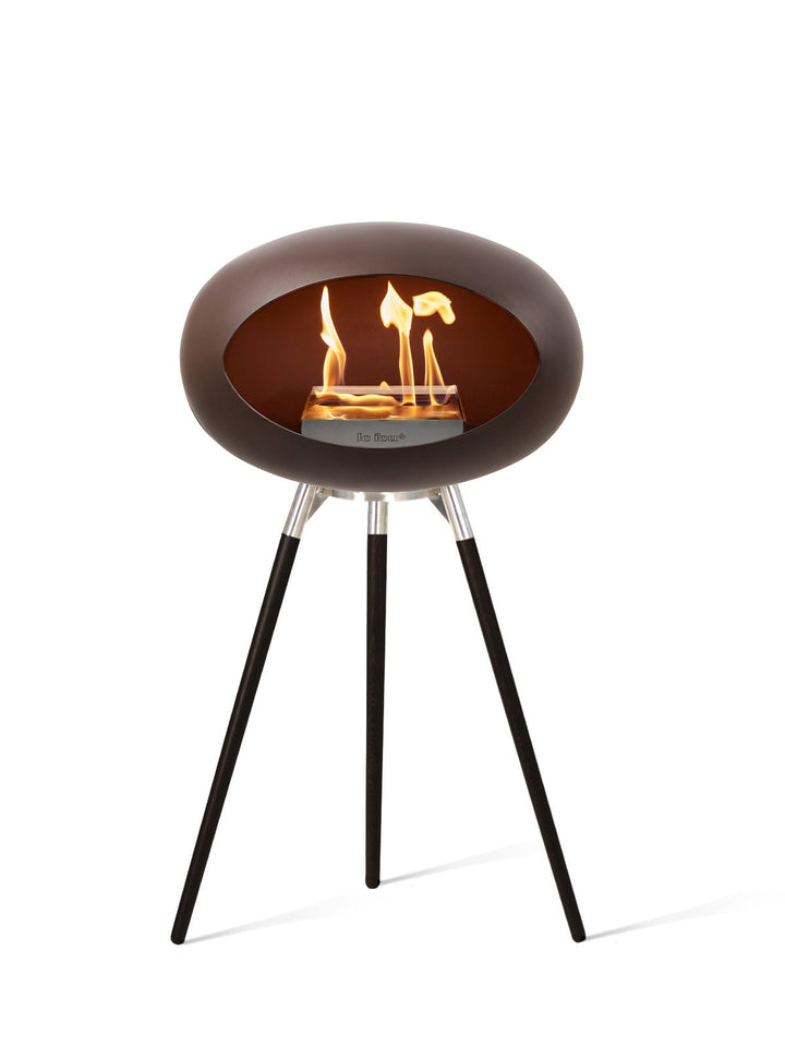 Dome - Ground High - Le Feu - Fire Pits + Grills - Mocca Dome - Polished Steel Bowl - Black Legs - HORNE