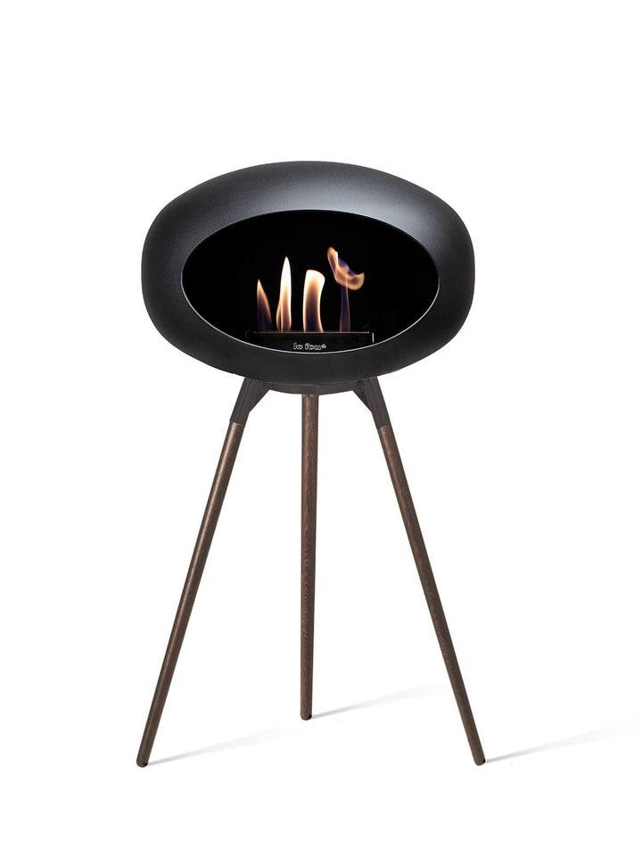 Dome - Ground High - Le Feu - Fire Pits + Grills - Black Dome - Black Bowl - Smoked Oak Legs - HORNE