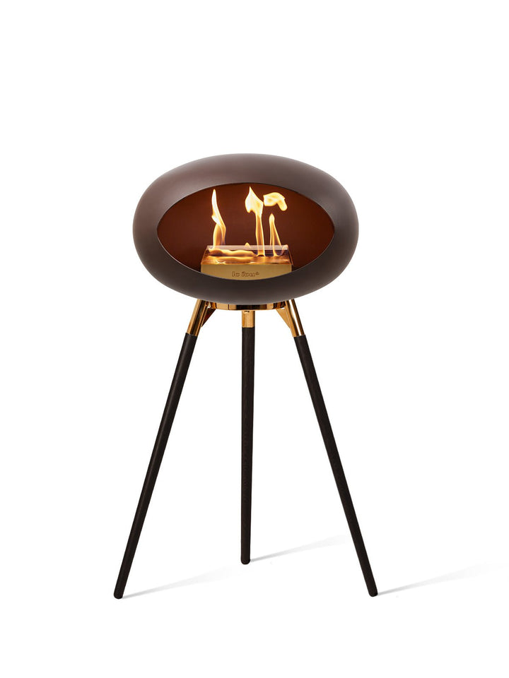 Dome - Ground High - Le Feu - Fire Pits + Grills - Mocca Dome - Rose Gold Bowl - Black Legs - HORNE