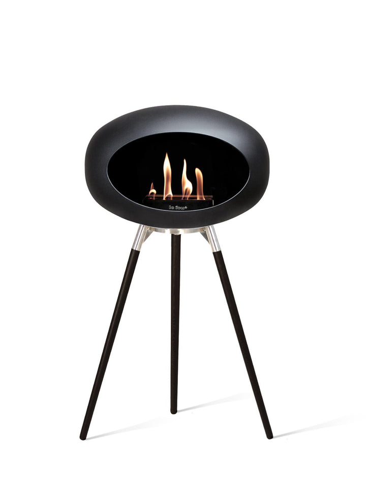 Dome - Ground High - Le Feu - Fire Pits + Grills - Black Dome - Polished Steel Bowl - Black Legs - HORNE