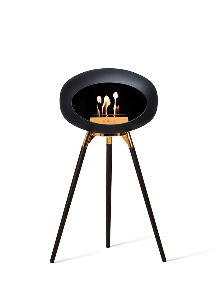 Dome - Ground High - Le Feu - Fire Pits + Grills - Black Dome - Rose Gold Bowl - Black Legs - HORNE
