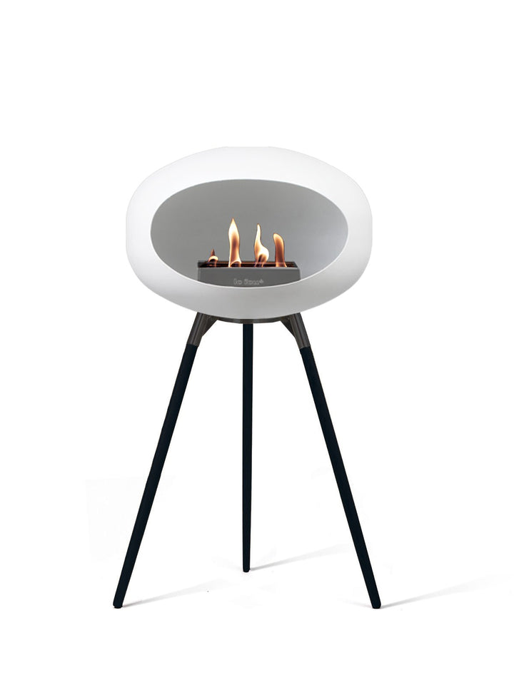 Dome - Ground High - Le Feu - Fire Pits + Grills - White Dome - Black Bowl - Black Legs - HORNE