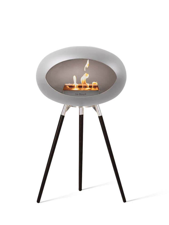 Dome - Ground High - Le Feu - Fire Pits + Grills - Nickel Dome - Polished Steel Bowl - Black Legs - HORNE