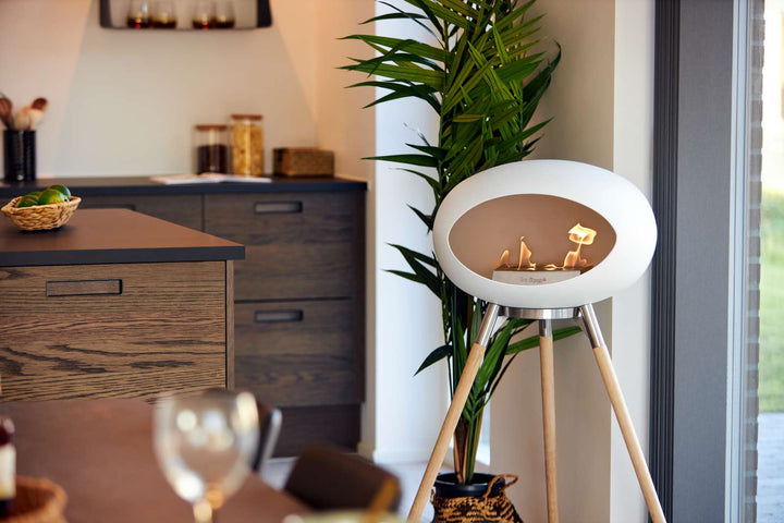 Dome - Ground High - Le Feu - Fire Pits + Grills - Black Dome - Black Bowl - Smoked Oak Legs - HORNE