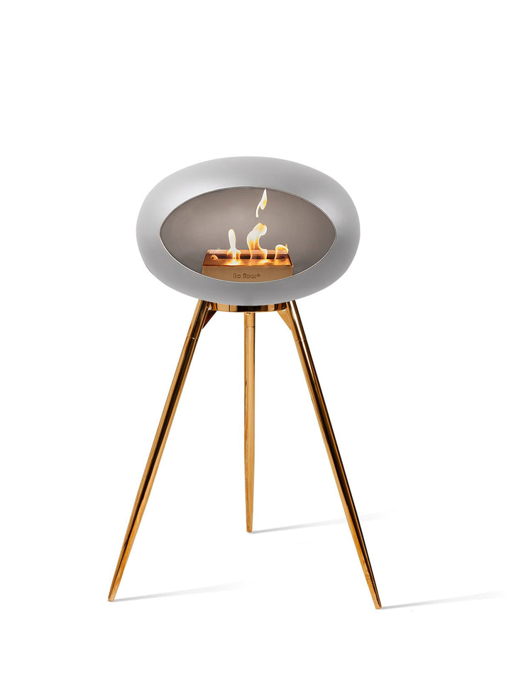 Dome - Ground High - Le Feu - Fire Pits + Grills - Nickel Dome - Rose Gold Bowl - Rose Gold Legs - HORNE