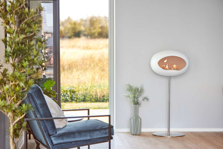 Dome - Steel High - Le Feu - Fire Pits + Grills - Black Dome - Polished Steel Pole - Polished Steel Plate - HORNE