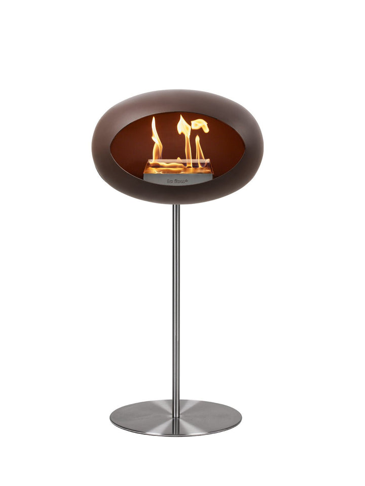 Dome - Steel High - Le Feu - Fire Pits + Grills - Mocca Dome - Polished Steel Pole - Polished Steel Plate - HORNE