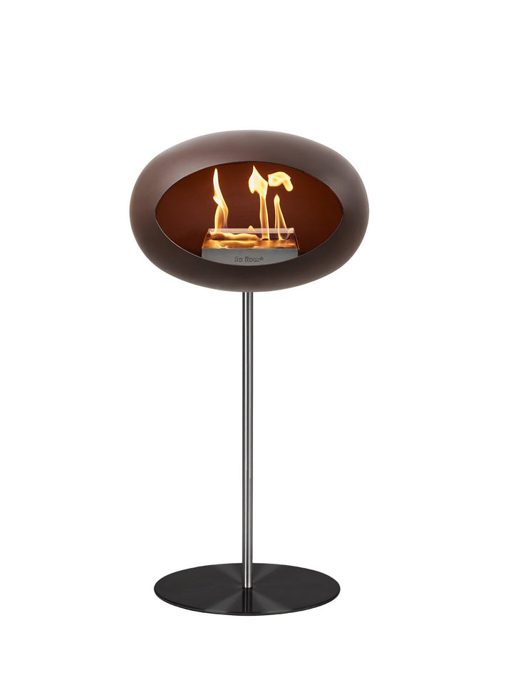 Dome - Steel High - Le Feu - Fire Pits + Grills - Mocca Dome - Polished Steel Pole - Black Plate - HORNE