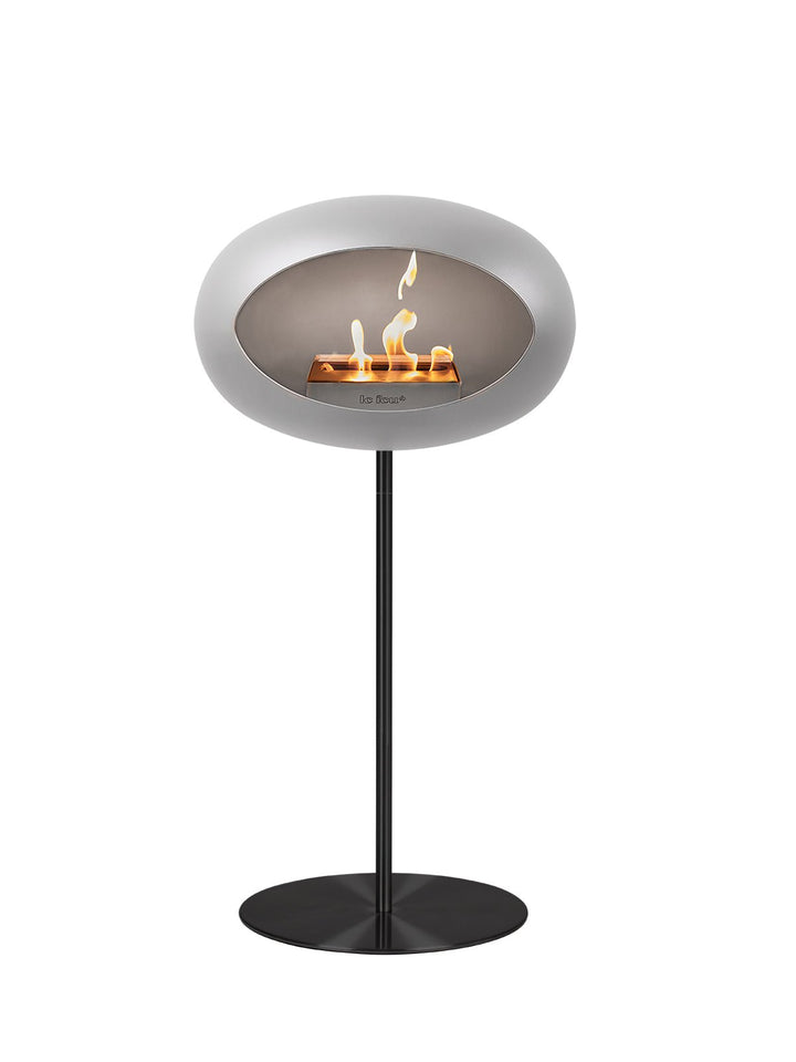 Dome - Steel High - Le Feu - Fire Pits + Grills - Nickel Dome - Black Pole - Black Plate - HORNE