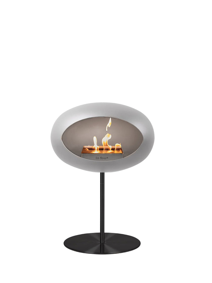 Dome - Steel Low - Le Feu - Fire Pits + Grills - Nickel Dome - Black Pole - Black Plate - HORNE