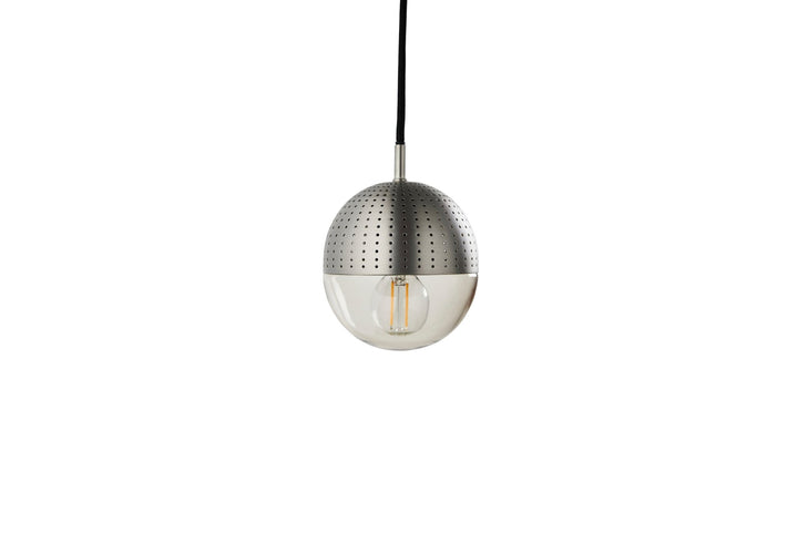 Dot Pendant - Woud - Pendants - Small - Satin Plated + Smoked Glass Shade - HORNE