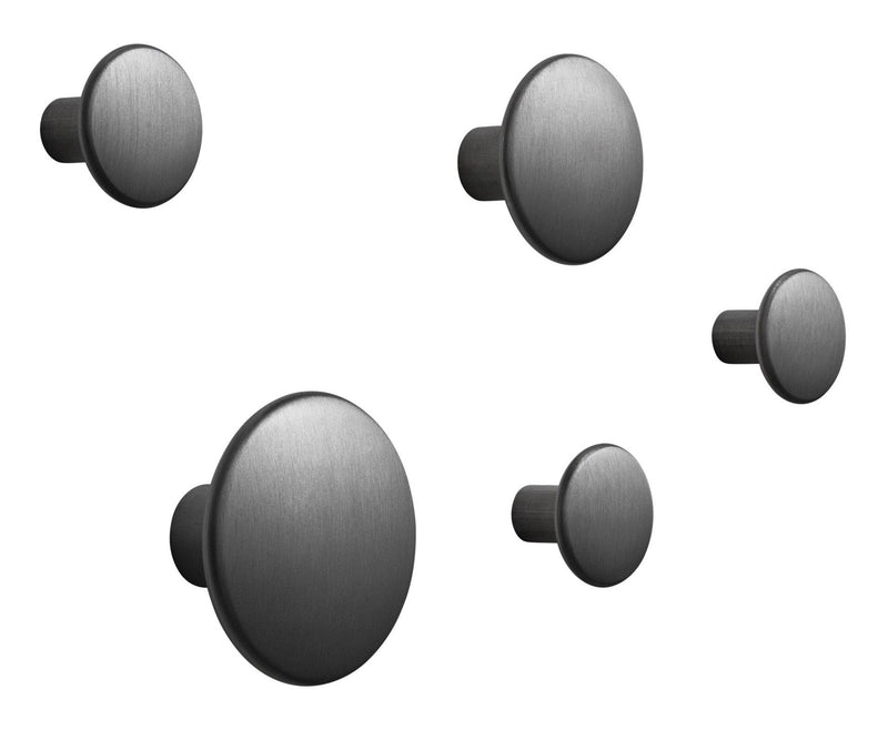 Dots Metal Hooks - Set Of 5 - Muuto - Storage + Organization - Aluminum - HORNE