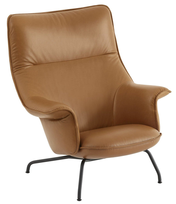 Doze Lounge Chair - Muuto - Chairs - Refine Leather Cognac/Anthracite Black - HORNE