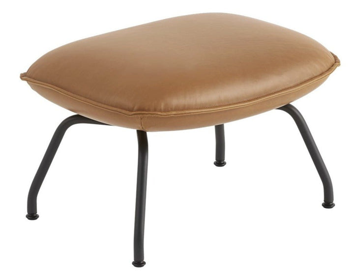Doze Ottoman - Muuto - Stools + Benches + Ottomans - Refine Leather Cognac/Anthracite Black - HORNE