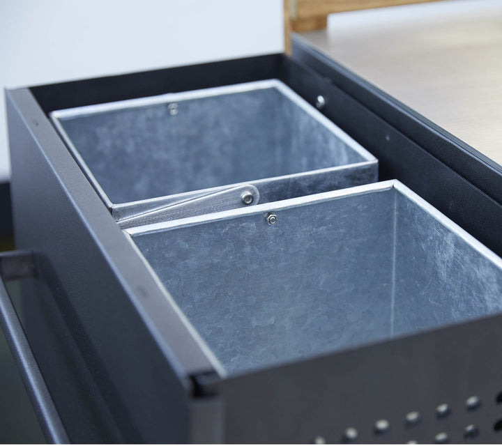 Drop Kitchen - Cane Line - Outdoor Furniture - Fossil Ceramic Without Sink - Add Teak Kitchen Wall - HORNE