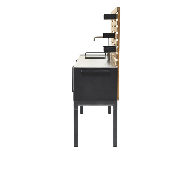 Drop Kitchen - Cane Line - Outdoor Furniture - Stainless Steel With Sink - No Add - Ons - HORNE