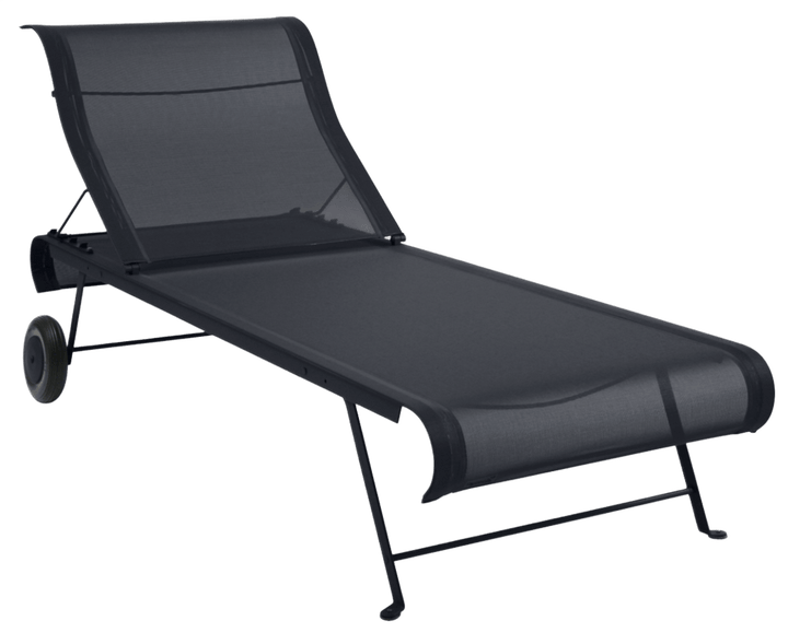 Dune Sunlounger - Stereo Fabric - Fermob - Outdoor Furniture - Anthracite - HORNE