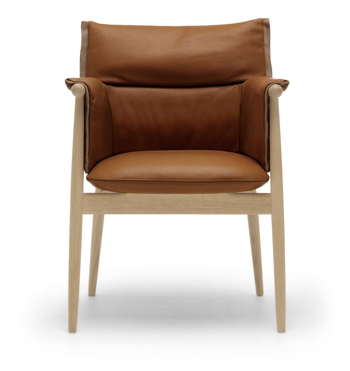 E005 Embrace Armchair - Carl Hansen & Son - Chairs - Soaped Oak/Loke 7748 Leather - HORNE