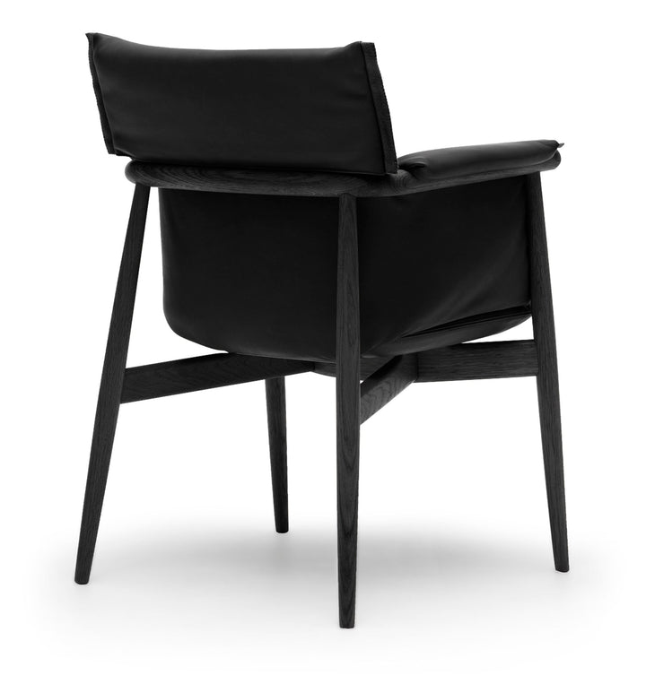 E005 Embrace Armchair - Carl Hansen & Son - Chairs - Black Oak/Thor 301 Leather - HORNE