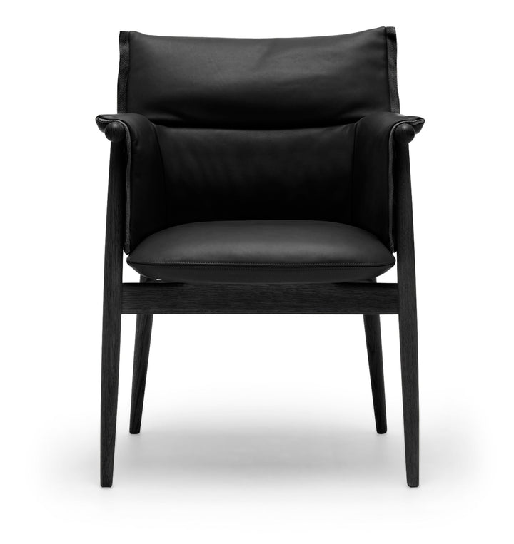 E005 Embrace Armchair - Carl Hansen & Son - Chairs - Black Oak/Thor 301 Leather - HORNE