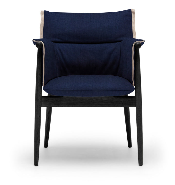 E005 Embrace Armchair - Carl Hansen & Son - Chairs - Black Oak/Canvas 795 Fabric - HORNE