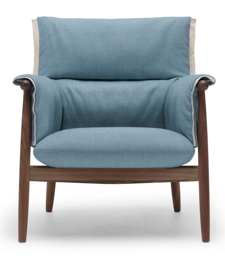 E015 Embrace Lounge Chair - Carl Hansen & Son - Chairs - Oiled Walnut/Mood 3103 Fabric - HORNE