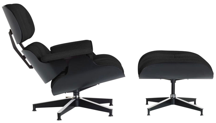 Eames® Lounge Chair and Ottoman - Leather - Herman Miller® - Chairs - Classic - Ebony Ash - Prone Obsidian - HORNE