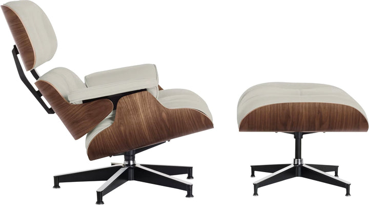 Eames® Lounge Chair and Ottoman - Leather - Herman Miller® - Chairs - Classic - Oiled Walnut - Prone Lotus - HORNE
