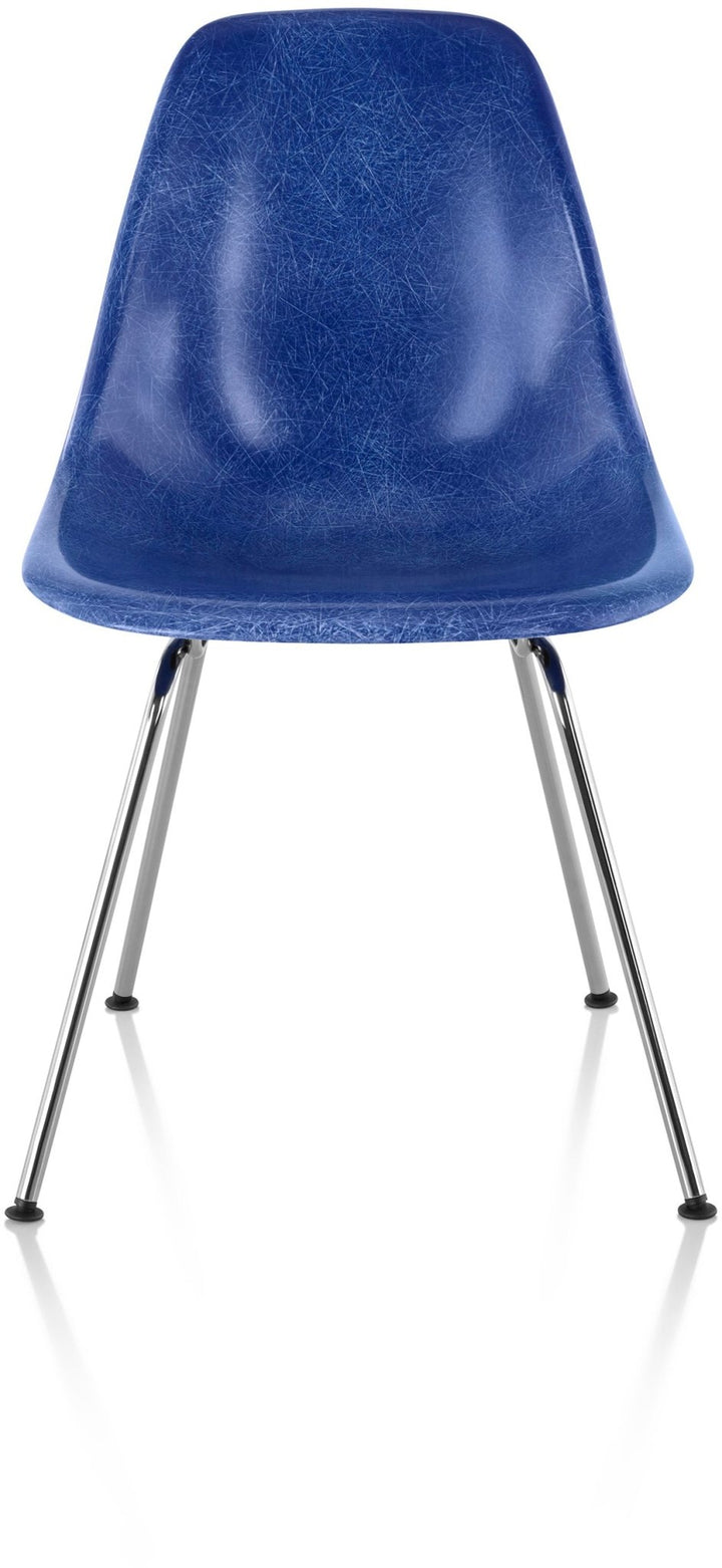 Eames® Molded Fiberglass Side Chair – 4 - Leg Base - Herman Miller® - Chairs - White - Parchment - Standard Glide - HORNE