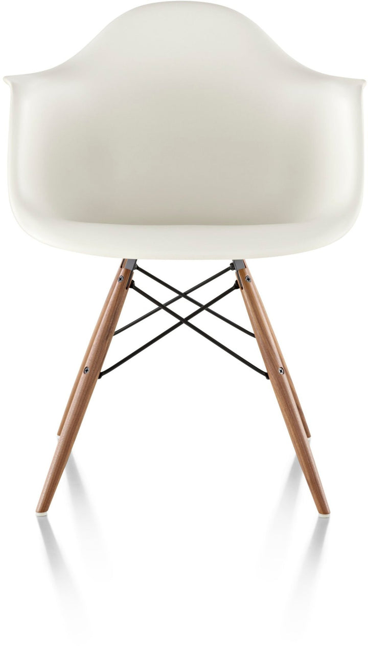 Eames® Molded Plastic Armchair – Dowel Base - Herman Miller® - Chairs - White - Natural Maple - White - HORNE