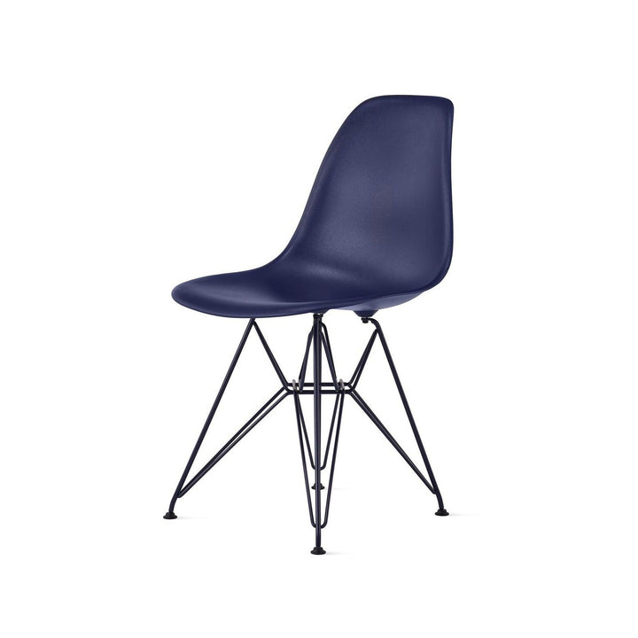 Eames® Molded Plastic Side Chair, Herman Miller x HAY - Herman Miller® - Chairs - Black Blue - HORNE