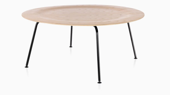 Eames® Molded Plywood Coffee Table - Metal Base - Herman Miller® - Tables - White Ash - Black - HORNE