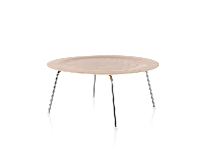 Eames® Molded Plywood Coffee Table - Metal Base - Herman Miller® - Tables - White Ash - Trivalent Chrome - HORNE