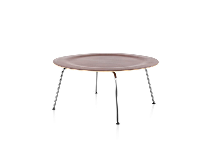 Eames® Molded Plywood Coffee Table - Metal Base - Herman Miller® - Tables - Walnut - Trivalent Chrome - HORNE