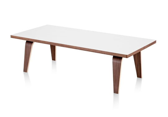 Eames® Rectangular Coffee Table - Herman Miller® - Tables - Walnut Base/ White Laminate - 22" x 36" - HORNE