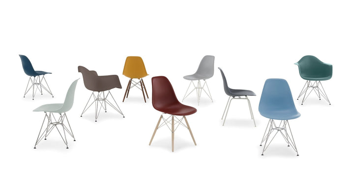 Eames® Wire Base Low Armchair – Plastic - Herman Miller® - Chairs - White - Black - HORNE
