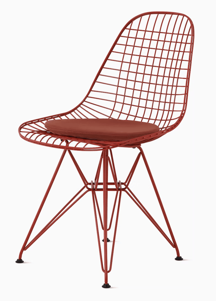 Eames® Wire Chair, Herman Miller x HAY - Herman Miller® - Chairs - Iron Red - Add Outdoor Cushion - HORNE