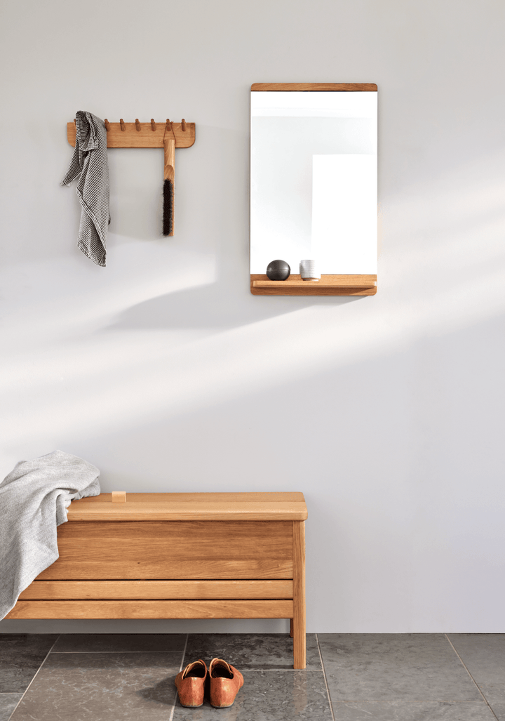Echo Coatrack - Form + Refine - Coat + Key Racks - Small - Black - Stained Oak - HORNE