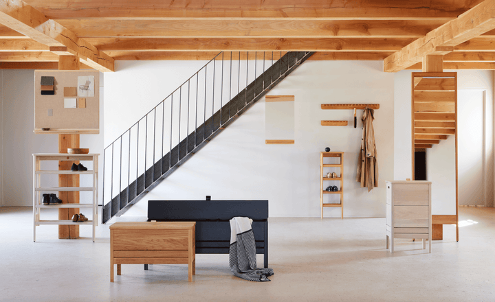 Echo Coatrack - Form + Refine - Coat + Key Racks - Small - Black - Stained Oak - HORNE