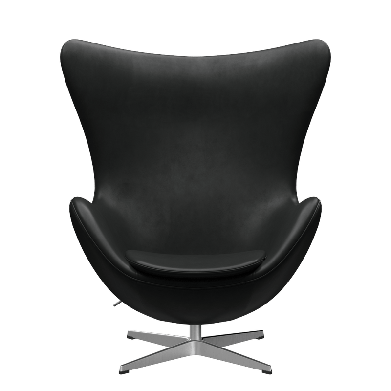 Egg™ Lounge Chair - Fritz Hansen - Chairs - Hallingdal 130 - Satin Polished Aluminum - HORNE