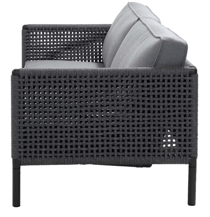 Encore 3 - Seater Sofa - Cane Line - Outdoor Furniture - Lava Grey/Dark Grey - HORNE