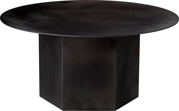 Epic Steel Coffee Table - 31.5" Diameter - Gubi - Table + Task - Midnight Black Steel - HORNE